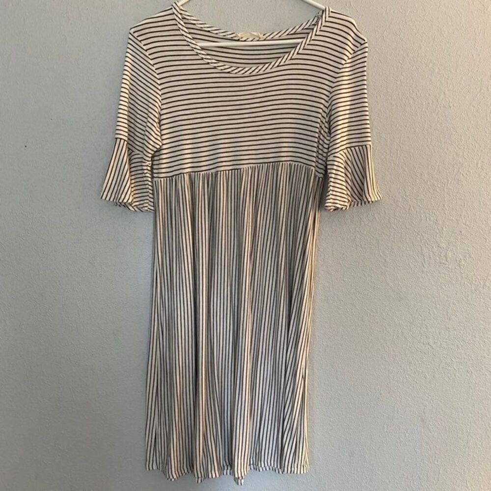 Forever Rose Midi Striped Dress